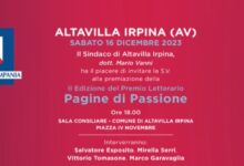 Ad Altavilla Irpina la II edizione del Premio Letterario “Pagine di Passione”. Un omaggio a Giovanni Verga e l’annuncio dei vincitori 2023