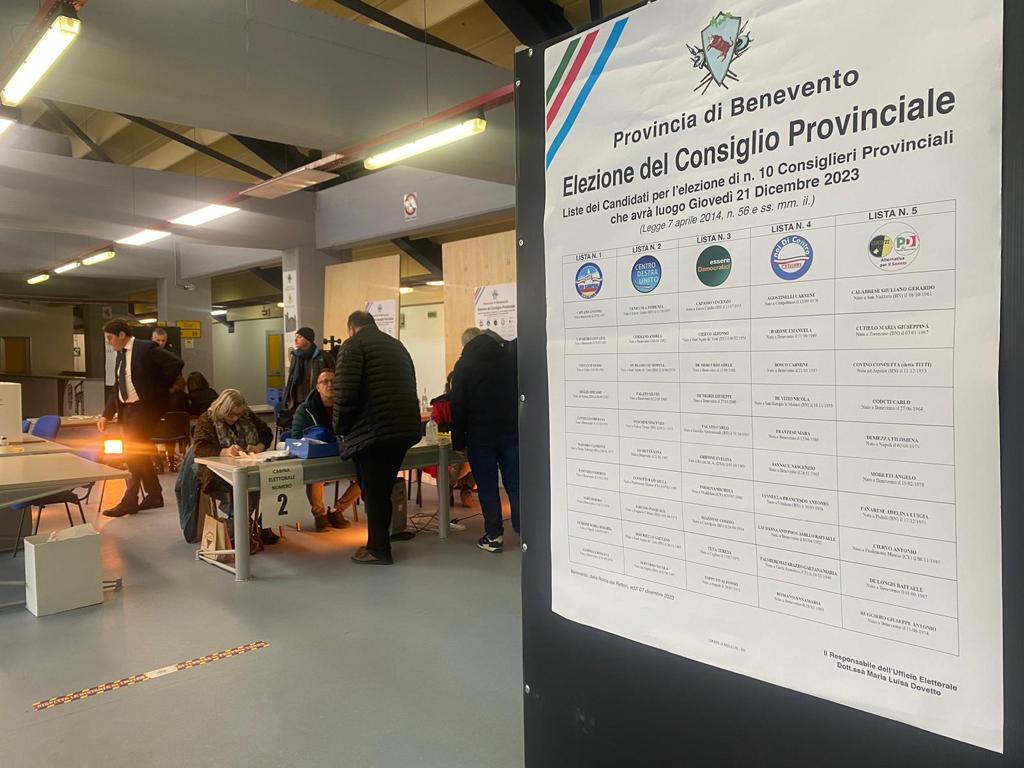 Al Palatedeschi al via le operazioni di voto per il rinnovo del Consiglio Provinciale di Benevento