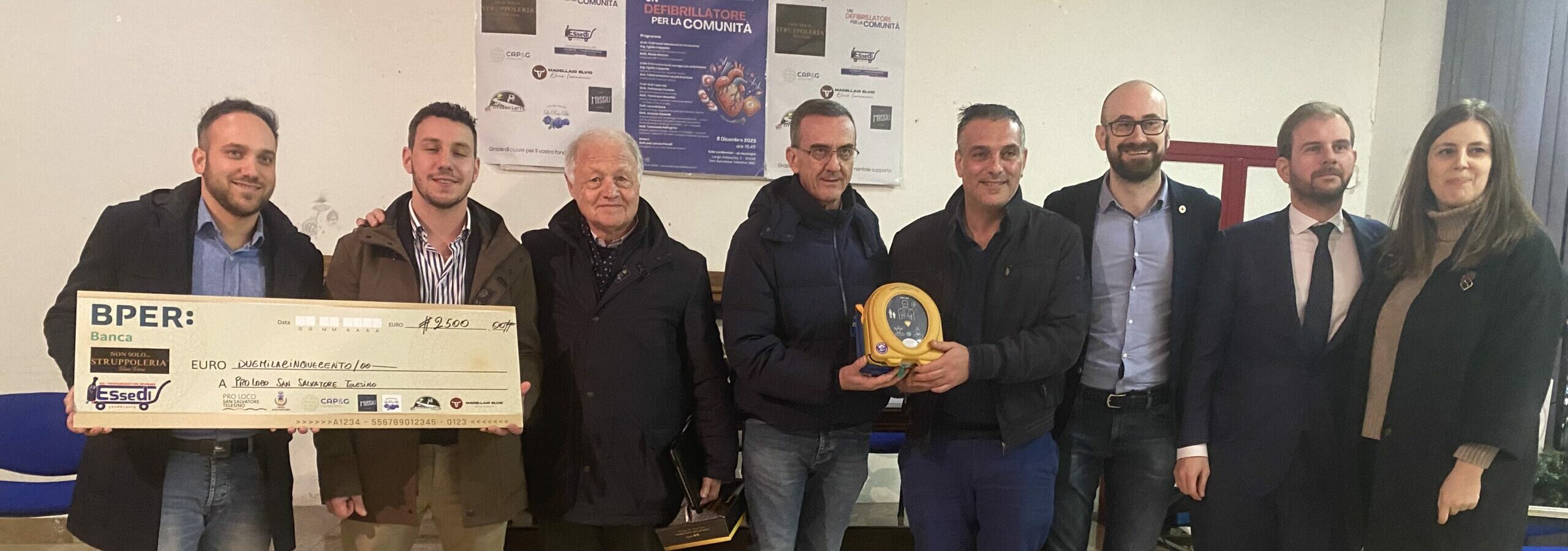 Un defibrillatore per la comunita’ di San Salvatore Telesino