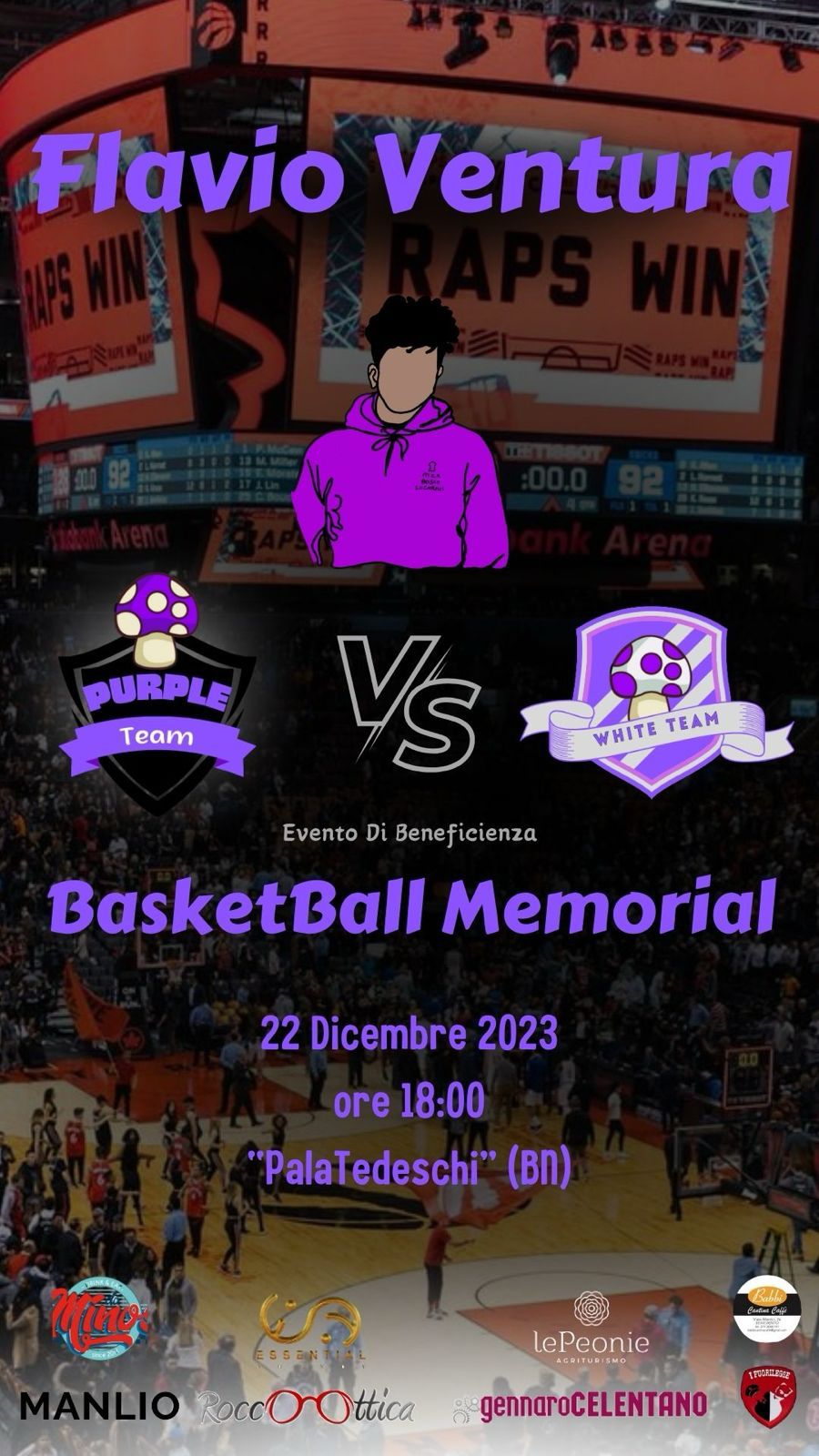 Memorial “Flavio Ventura” il 22 dicembre al ‘PalaTedeschi’ di Benevento