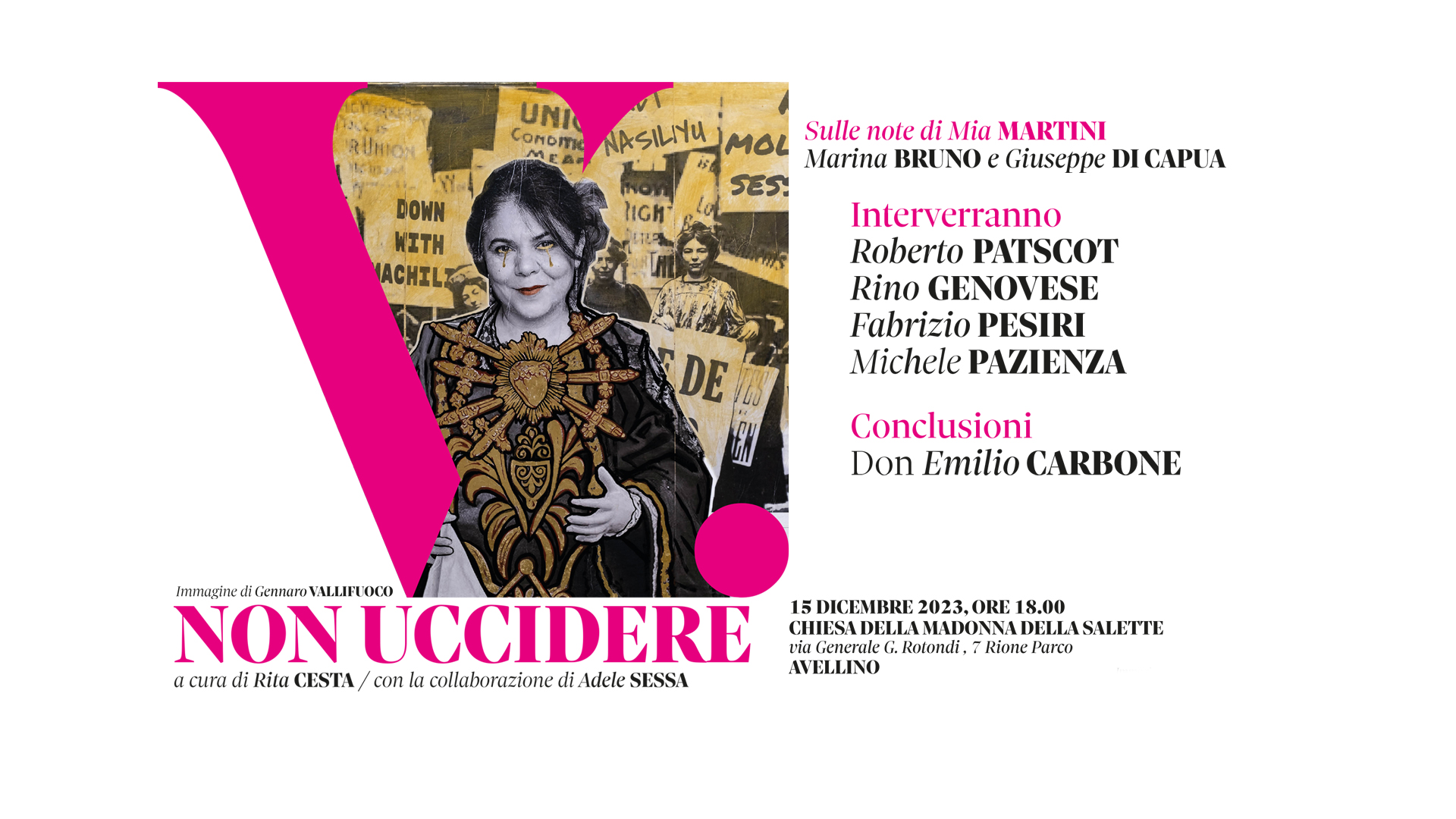 Avellino | “Non Uccidere”: Nella chiesa della Madonna de la Salette gli uomini raccontano la violenza di genere