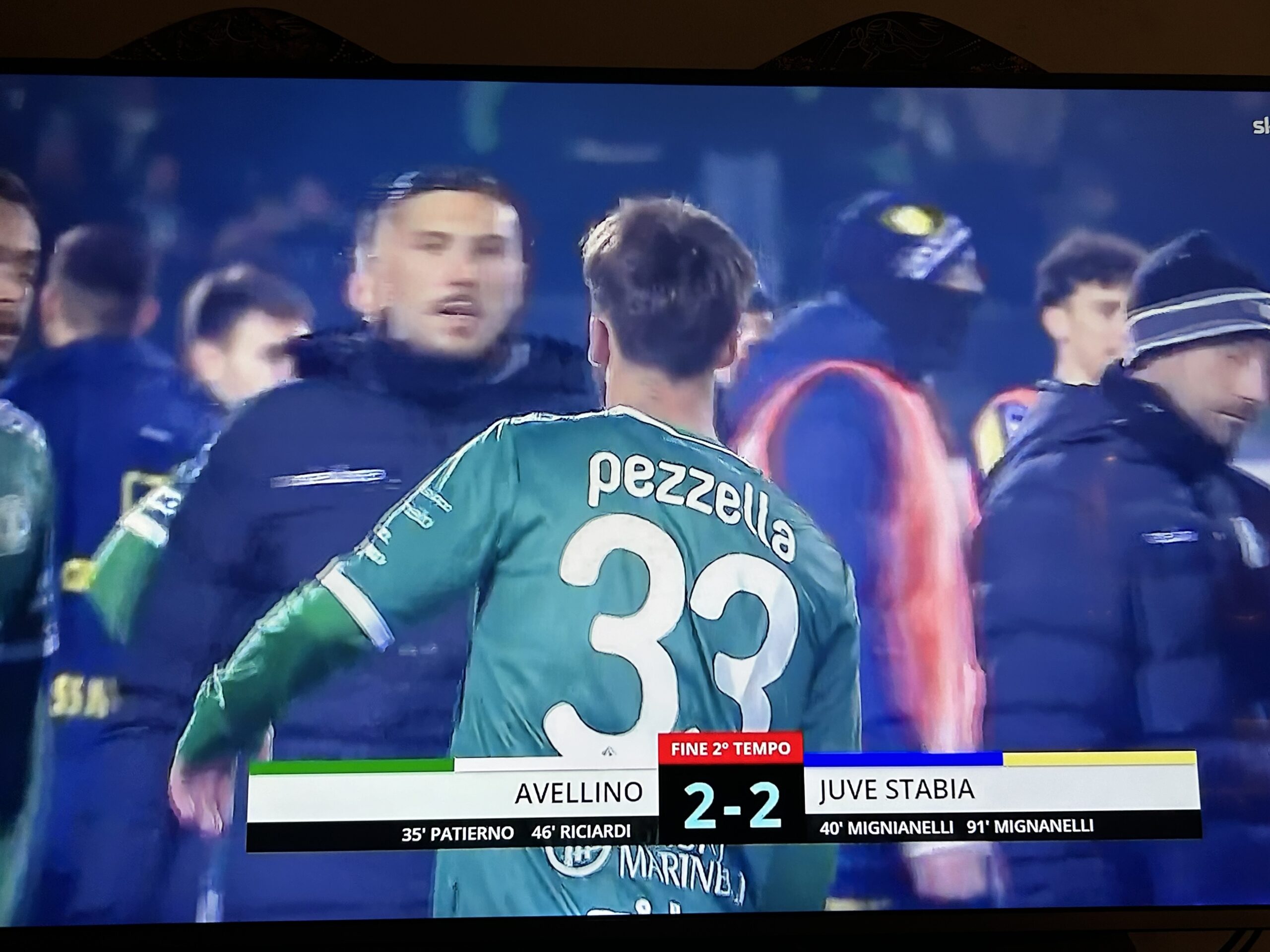 Avellino-Juve Stabia: 2-2. Le Vespe acciuffano il pareggio in pieno recupero