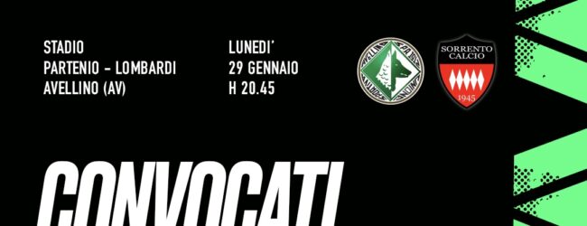 Avellino-Sorrento: i convocati di mister Pazienza