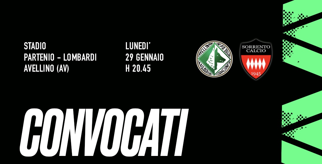 Avellino-Sorrento: i convocati di mister Pazienza