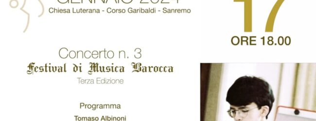 L’oboista Salvatore Ruggiero a Sanremo per la III edizione del Festival di Musica Barocca