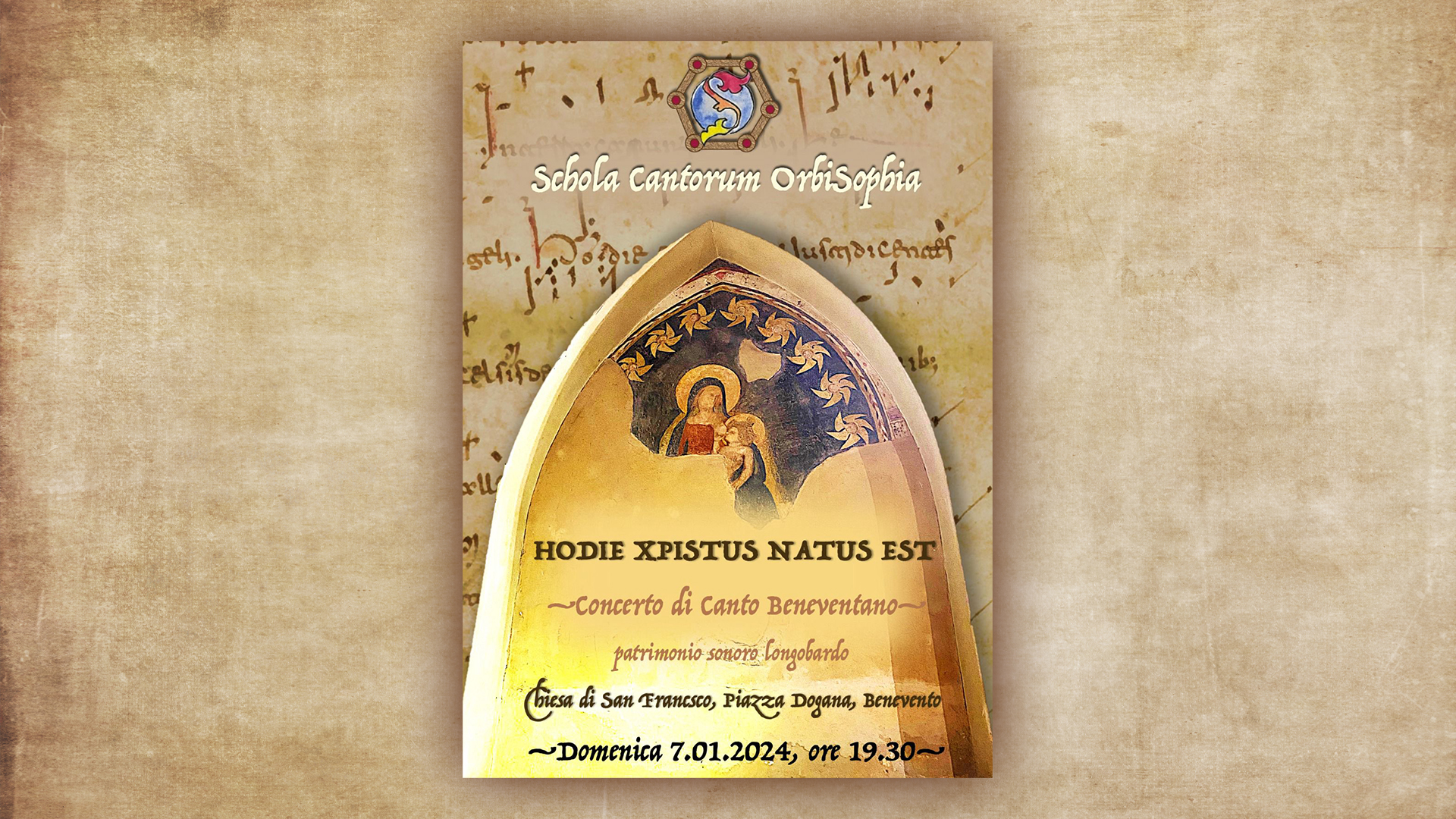 “Hodie XPISTUS natus est”: il 7 gennaio il concerto della Schola Cantorum “OrbiSophia”