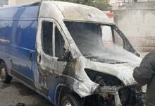 Brucia un furgone a San Salvatore Telesino, sul posto i Vigili del Fuoco di Telese