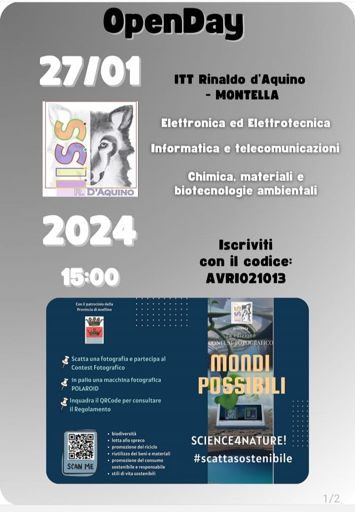 Montella| Open Day all’Istituto “D’Aquino”, s’inaugurano i laboratori di Agricoltura e Ambiente