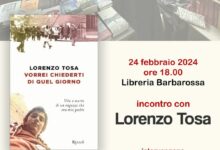 “Vorrei chiederti di quel giorno” il libro di Lorenzo Tosa, la presentazione il 24 febbraio