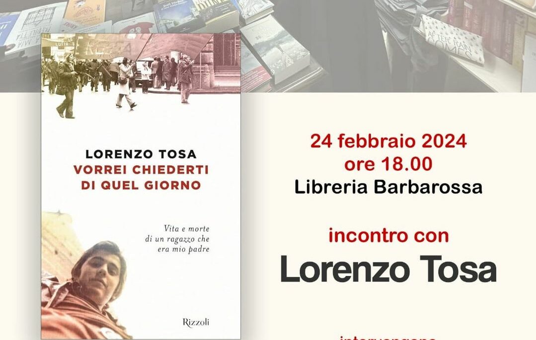 “Vorrei chiederti di quel giorno” il libro di Lorenzo Tosa, la presentazione il 24 febbraio