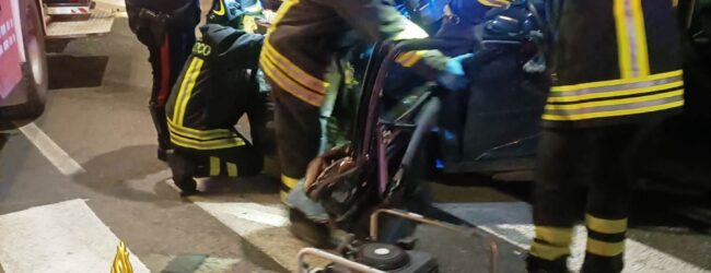 Avellino| Grave incidente nella notte in via Colombo, 33enne trasportato in eliambulanza all’ospedale Del Mare