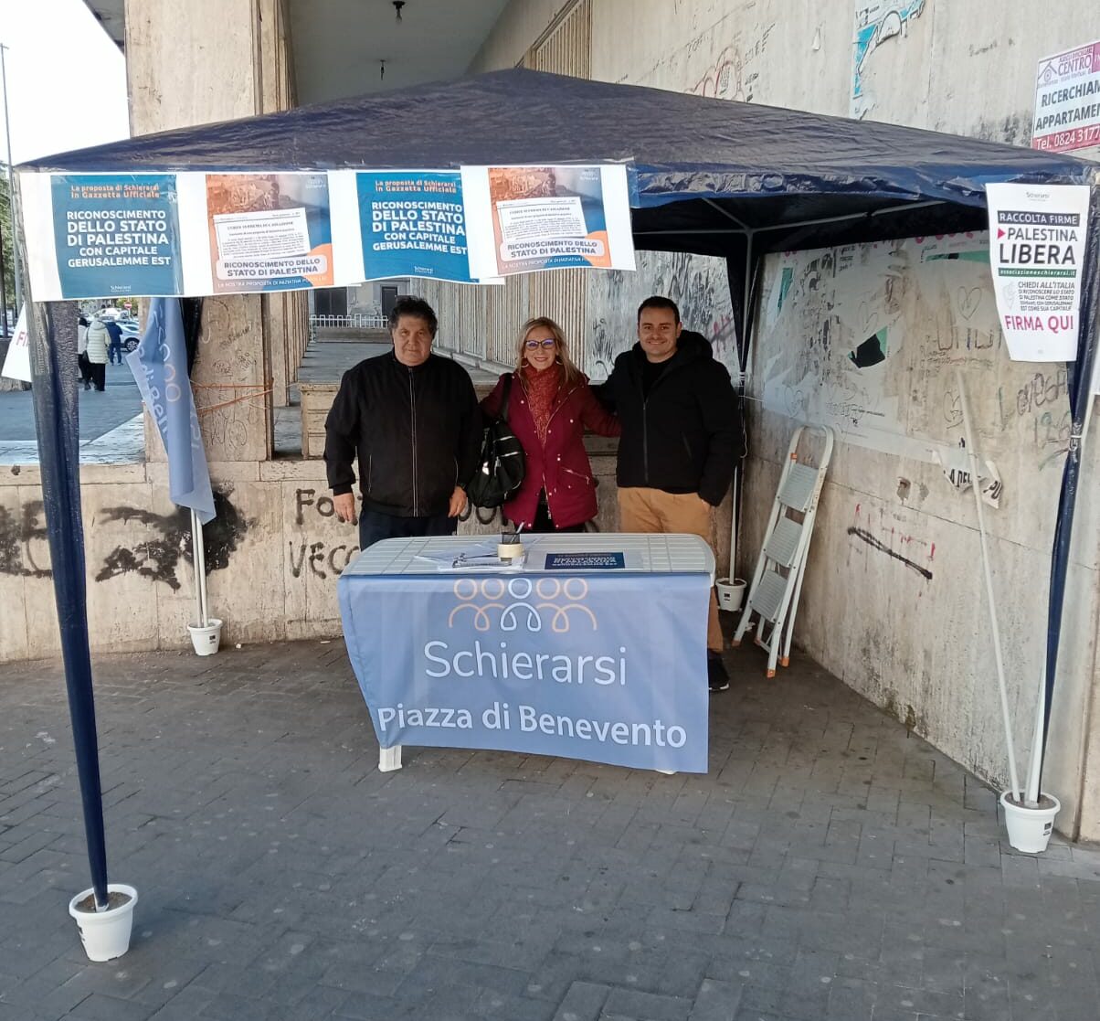 Benevento, continua  la raccolta firme dell’Associazione Schierarsi per riconoscere lo Stato di Palestina