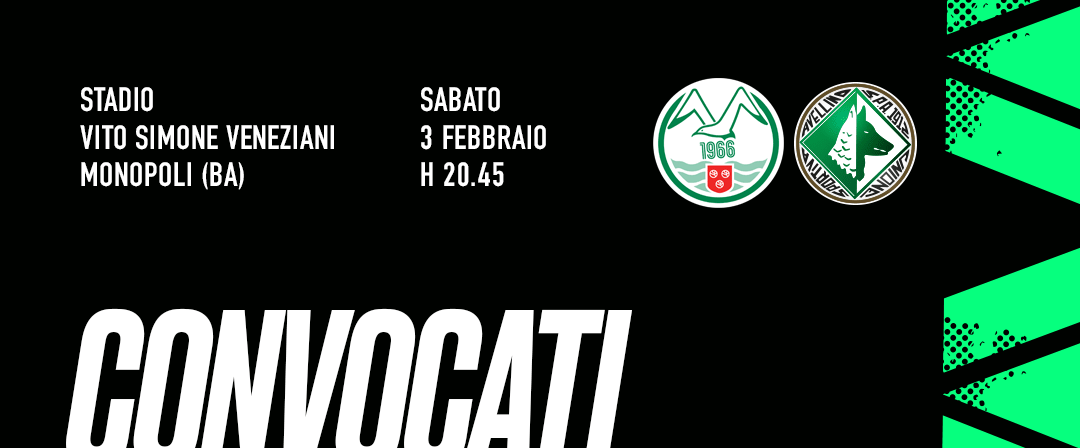 Monopoli-Avellino: i convocati di mister Michele Pazienza