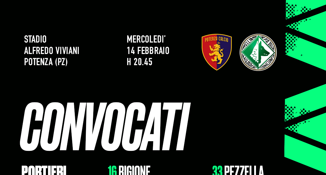 Potenza-Avellino: i convocati di mister Michele Pazienza