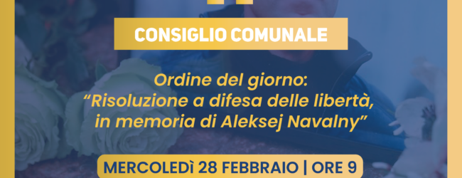 Caso Navalny, a San Bartolomeo in Galdo una risoluzione per la libertà. Agostinelli: “Nessuno resti indifferente”