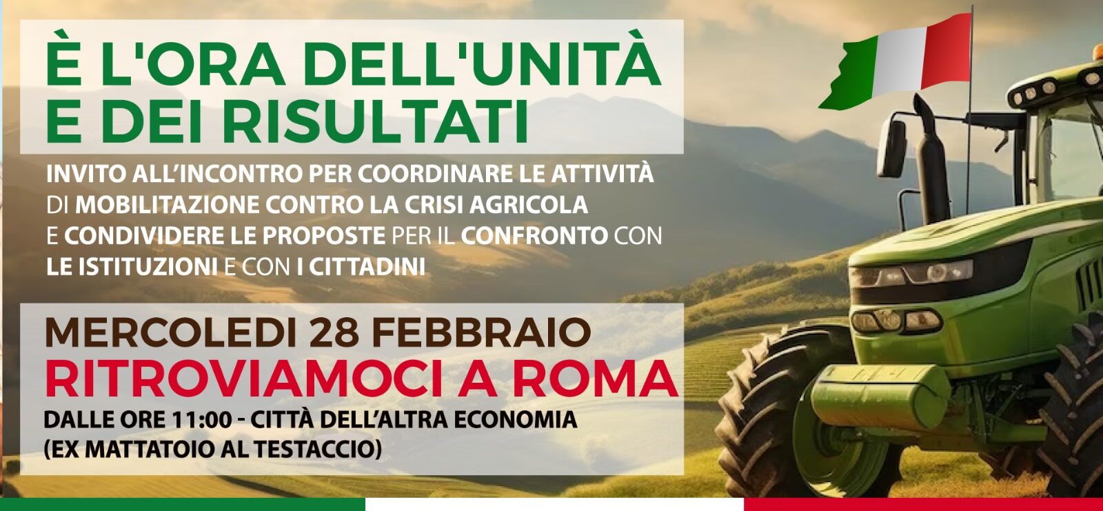 ‘E’ l’ora dell’Unita’ e dei risultati’, gli agricoltori si incontrano a Roma