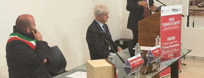Fondo De Matteo e Centro Rotary IntegrationLab, il ministro Piantedosi in visita in Alta Irpinia