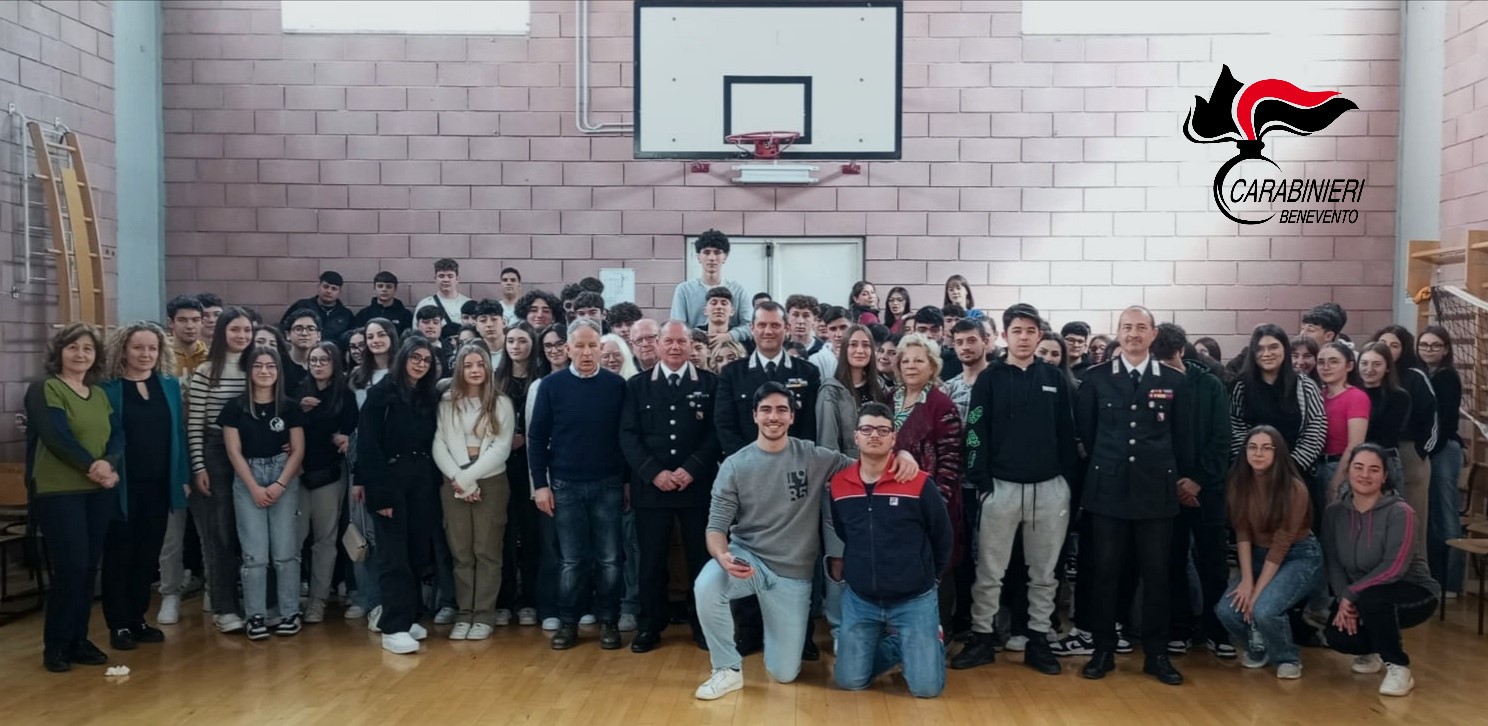 Cultura della legalità, carabinieri e scuola insieme per due giorni a San Bartolomeo in Galdo.