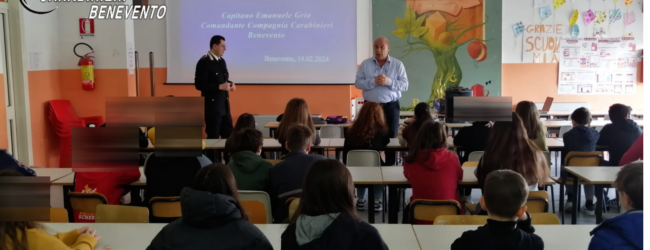 Cultura della legalità, i Carabinieri incontrano gli studenti e genitori della scuola “Sant’Angelo a Sasso”