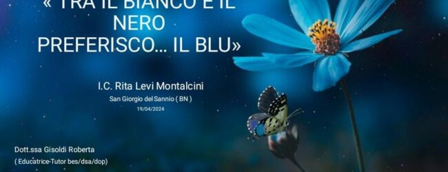 Tra il bianco e il nero preferisco…il blu: campagna di sensibilizzazione sull’autismo al Montalcini di San Giorgio del Sannio