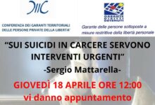 ”Sui suicidi in carcere servono interventi urgenti”, iniziative in Campania giovedì 18 aprile ore 12:00