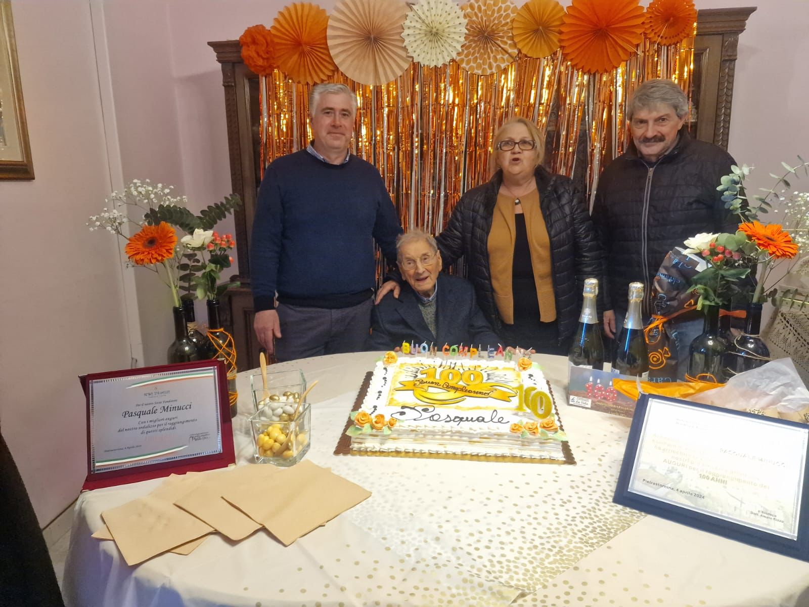 Pietrastornina| Il circolo socio-culturale PetraStrumilia festeggia i 100 anni di Pasquale Minucci