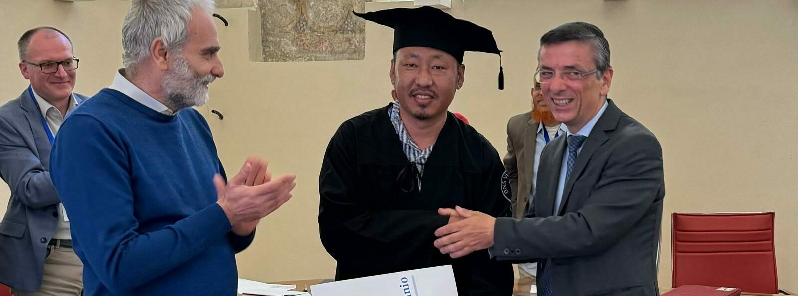 Unisannio, speciale graduation day per il professore Karma Tempa dal Bhutan