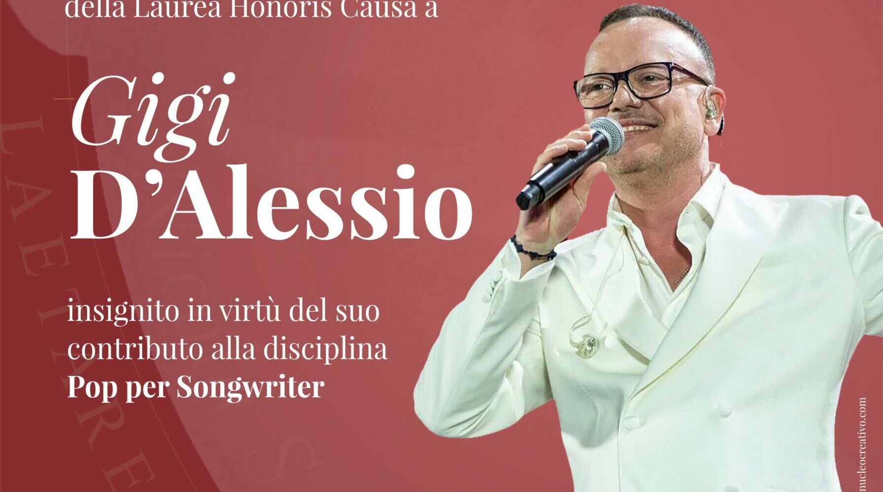 Cerimonia per la Laurea ad Honorem a Gigi d’Alessio: dalle 10 di lunedi si potranno ritirare i biglietti gratuiti