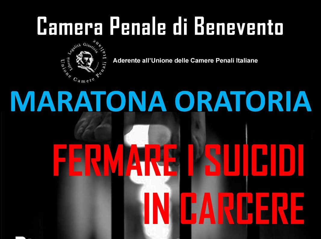 ‘Maratona Oratoria’, dinanzi al Tribunale il gazebo “Fermare i suicidi in carcere”