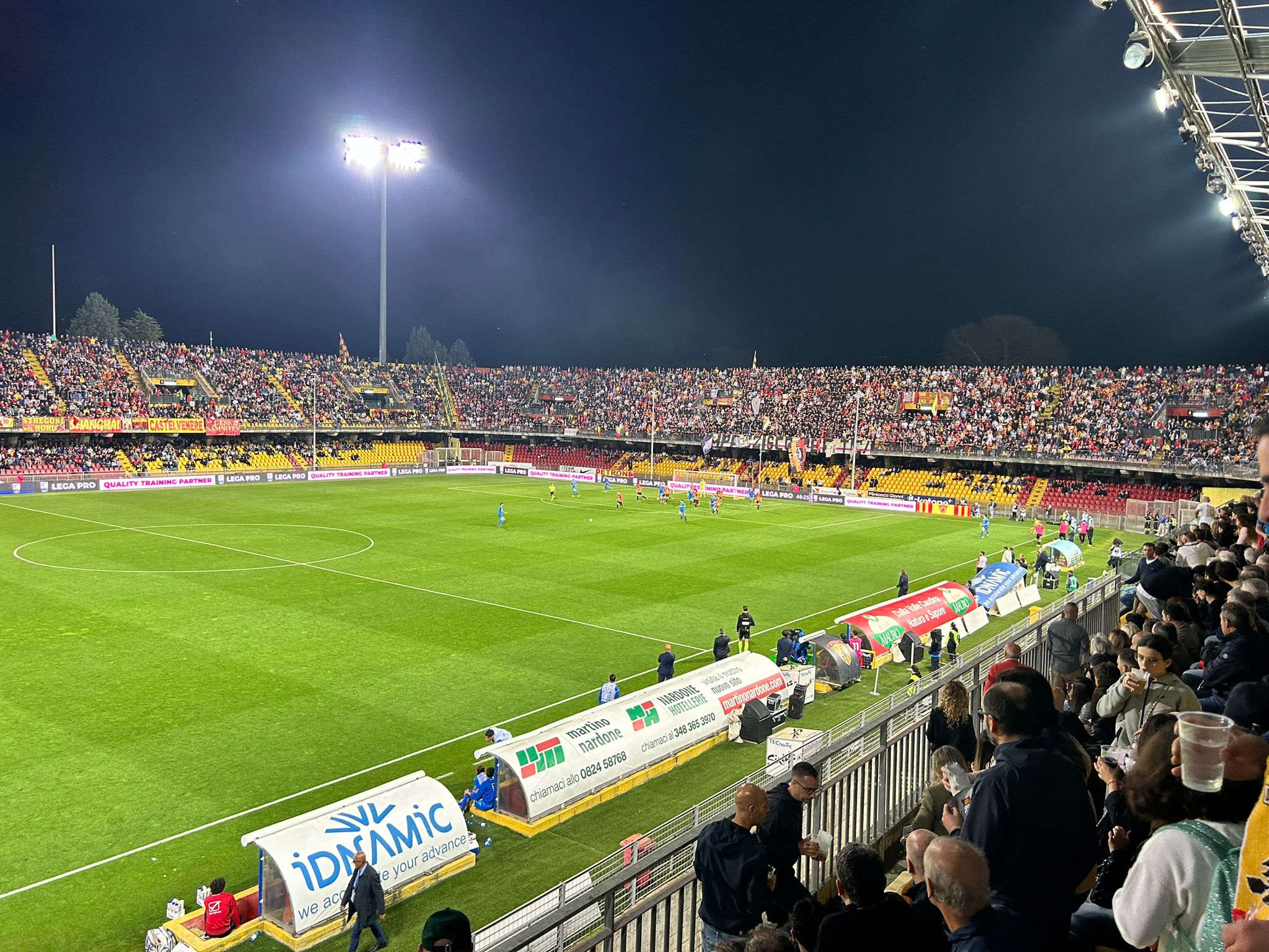 Benevento-Carrarese: 2-2. Lanini e Talia non bastano. In finale ci va la squadra di Calabro