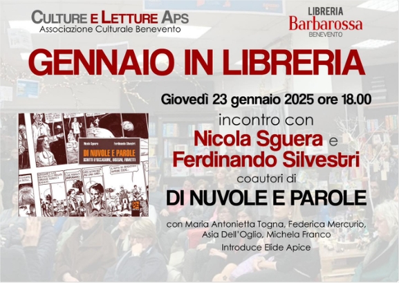 Alla Libreria Barborossa si presenta il libro ”Di nuvole e parole”