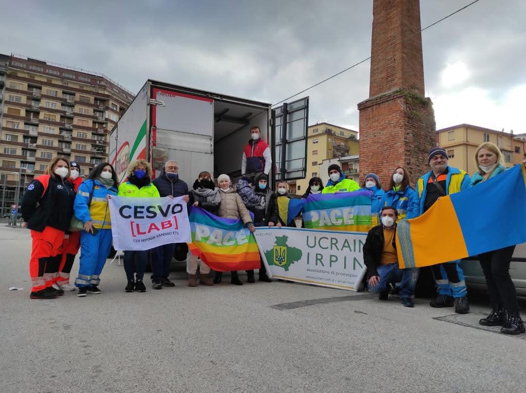 Csv Irpinia Sannio e associazioni uniti contro le guerre a sostegno della popolazione ucraina