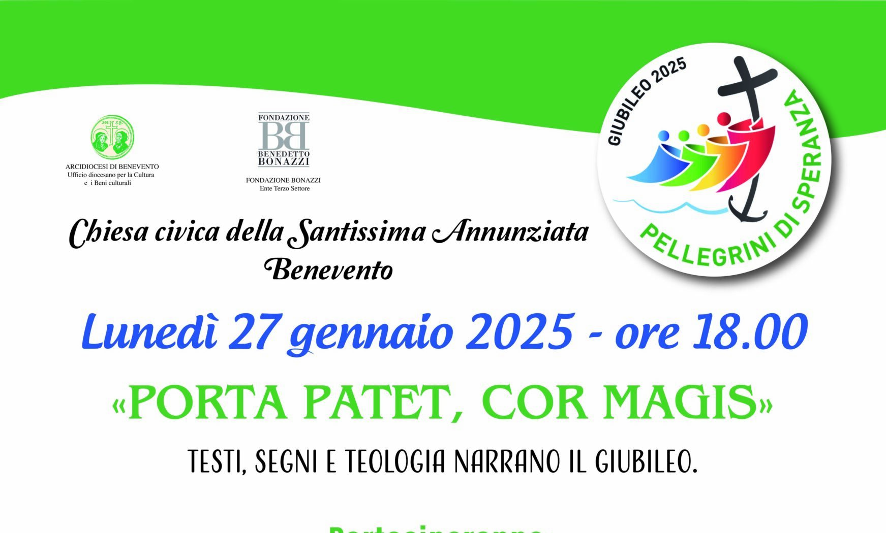 Giubileo 2025: a Benevento la manifestazione ”Porta Patet. Cor Magis” per narrarne i fondamenti e simboli