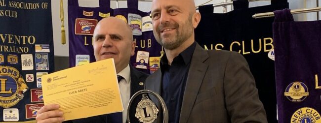 Luca Abete ha ricevuto il premio “Eccellenze del Territorio” dai Lions International