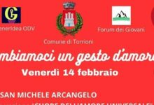 “Scambiamoci un gesto d’amore”, l’evento che si terrà a Torrioni il 14 febbraio