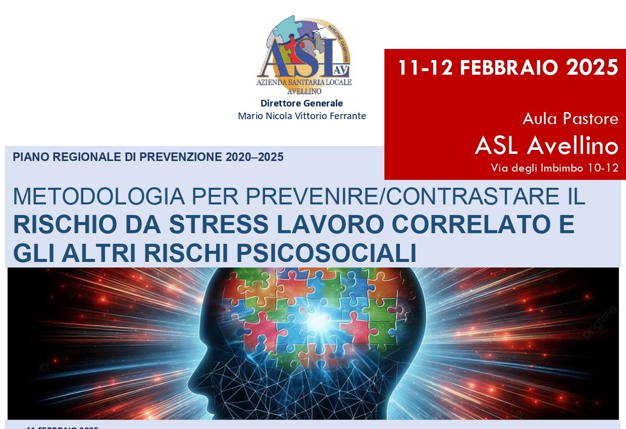 Prevenire lo stress lavoro correlato: l’Asl di Avellino promuove due giorni dedicati alla formazione