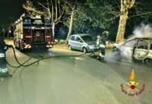 Auto in fiamme a Moschiano: intervento dei Vigili del Fuoco di Avellino