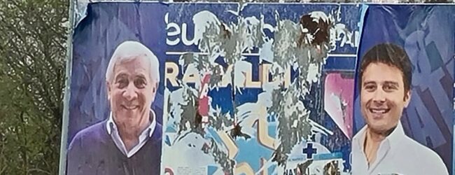 Forza Italia, atto vandalico contro i manifesti di Rubano, Iachetta: “Gesto ignobile. La Digos avvierà verifiche”