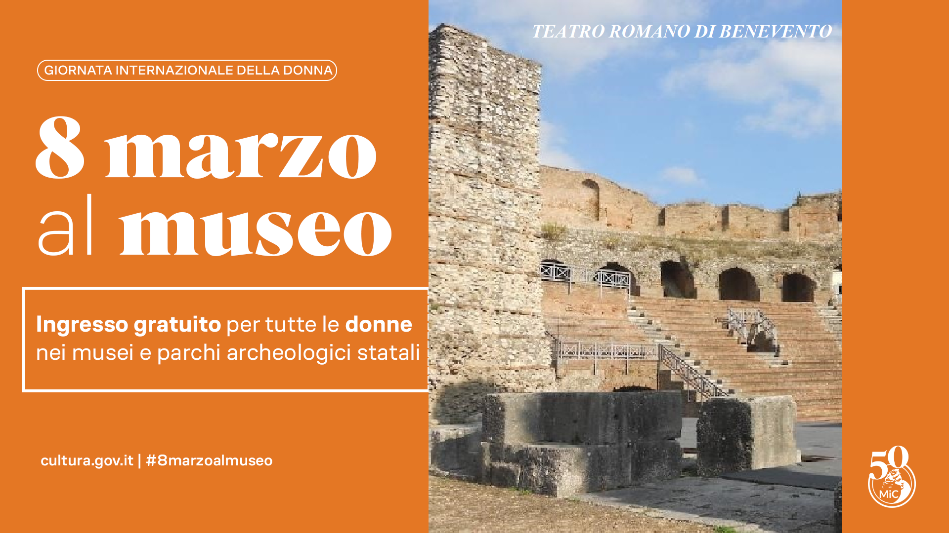 Il Teatro Romano di Benevento celebra la Giornata Internazionale della Donna con visite guidate e attività artistiche