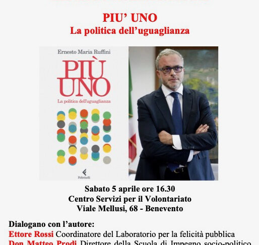 Ernesto Maria Ruffini a Benevento per presentare il suo libro: “Più uno. La politica dell’uguaglianza”