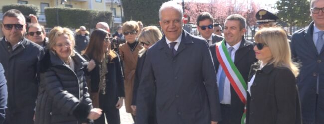 Grottaminarda| Sessant’anni dell’A16, il ministro Piantedosi: “Celebriamo la visione di Sullo. Su Alta velocità, piattaforma logistica e crisi idrica l’impegno del Governo”