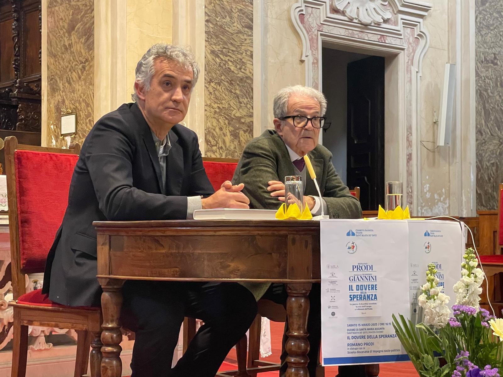 A Sant’Agata de’ Goti il libro di Romano Prodi “Il dovere della Speranza”