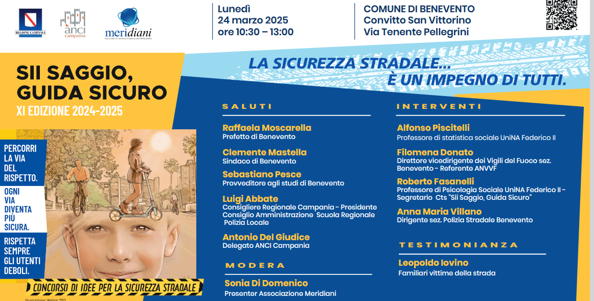 “Sii saggio guida sicuro” fa tappa al San Vittorino di Benevento