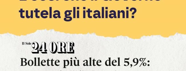 Bollette alle stelle, famiglie ed imprese in difficoltà: monito del Pd