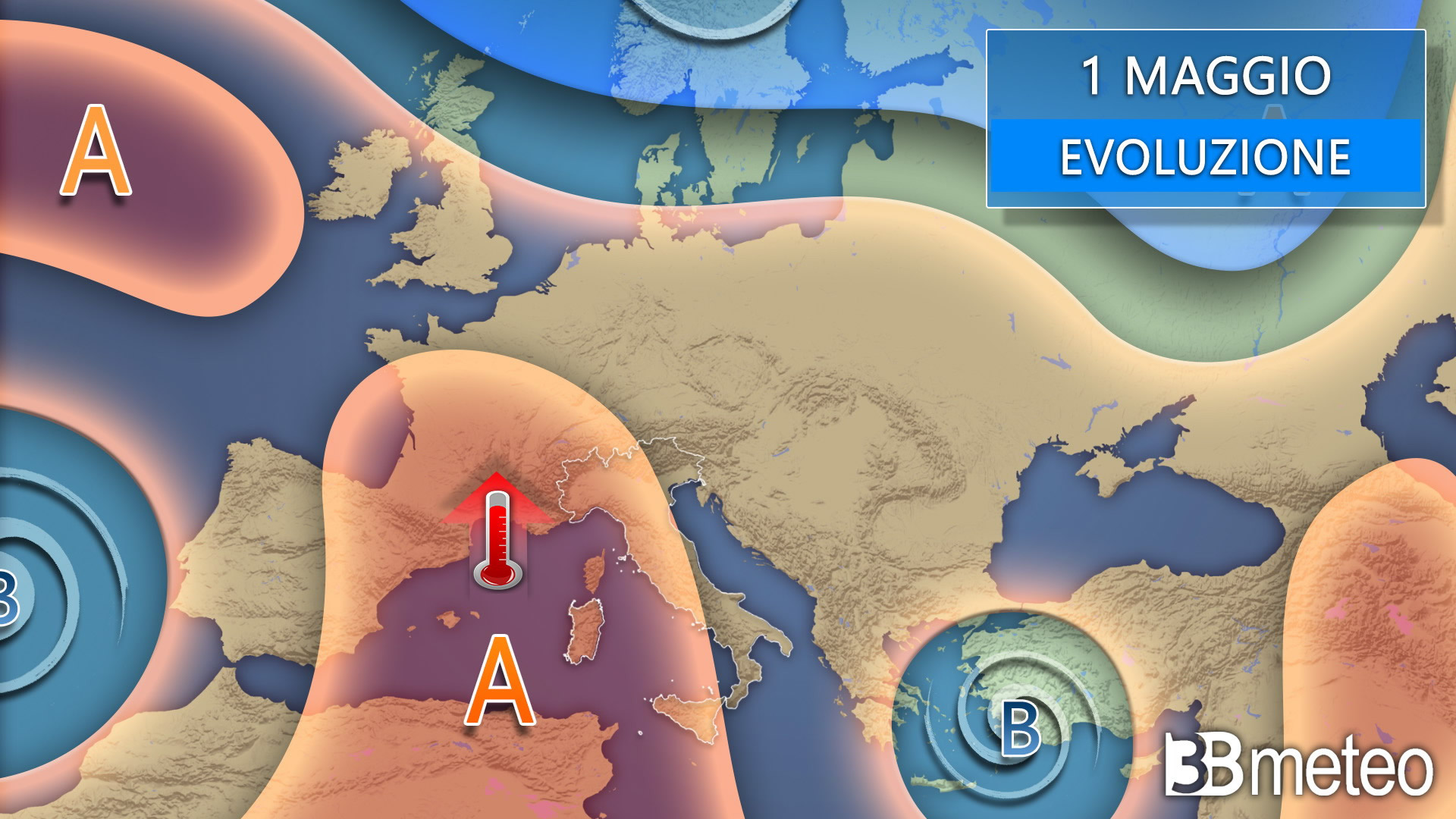 3BMETEO.COM: “Anticipo d’estate sul ponte del 1° maggio”