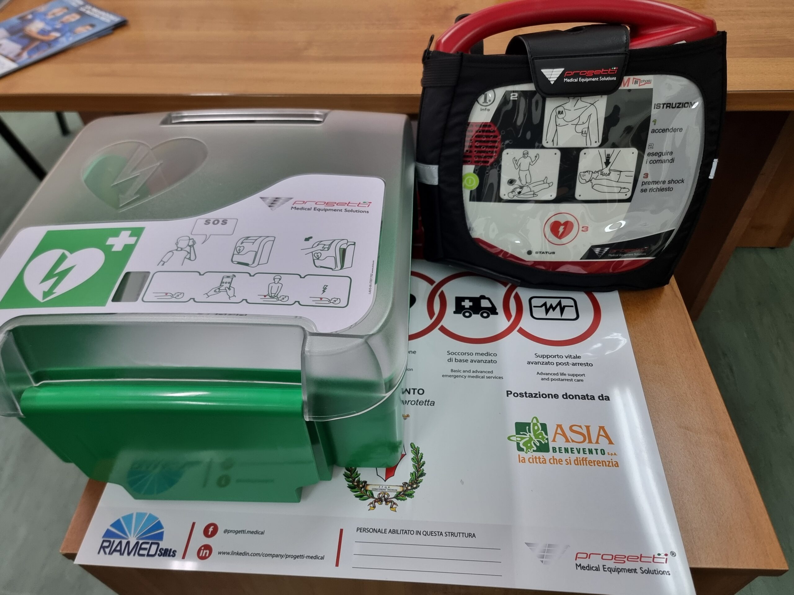 Lilt Benevento: Asia dona defibrillatore