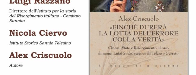 Risorgimento, stato liberale e Chiesa nel libro di Don Alex Criscuolo