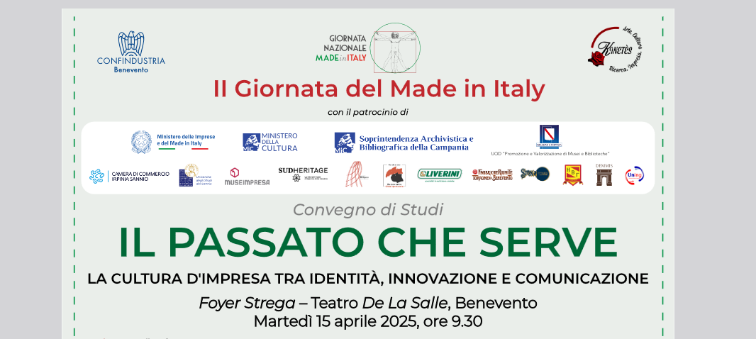 A Benevento si celebra ”la Giornata del Made in Italy” martedi 15 Aprile