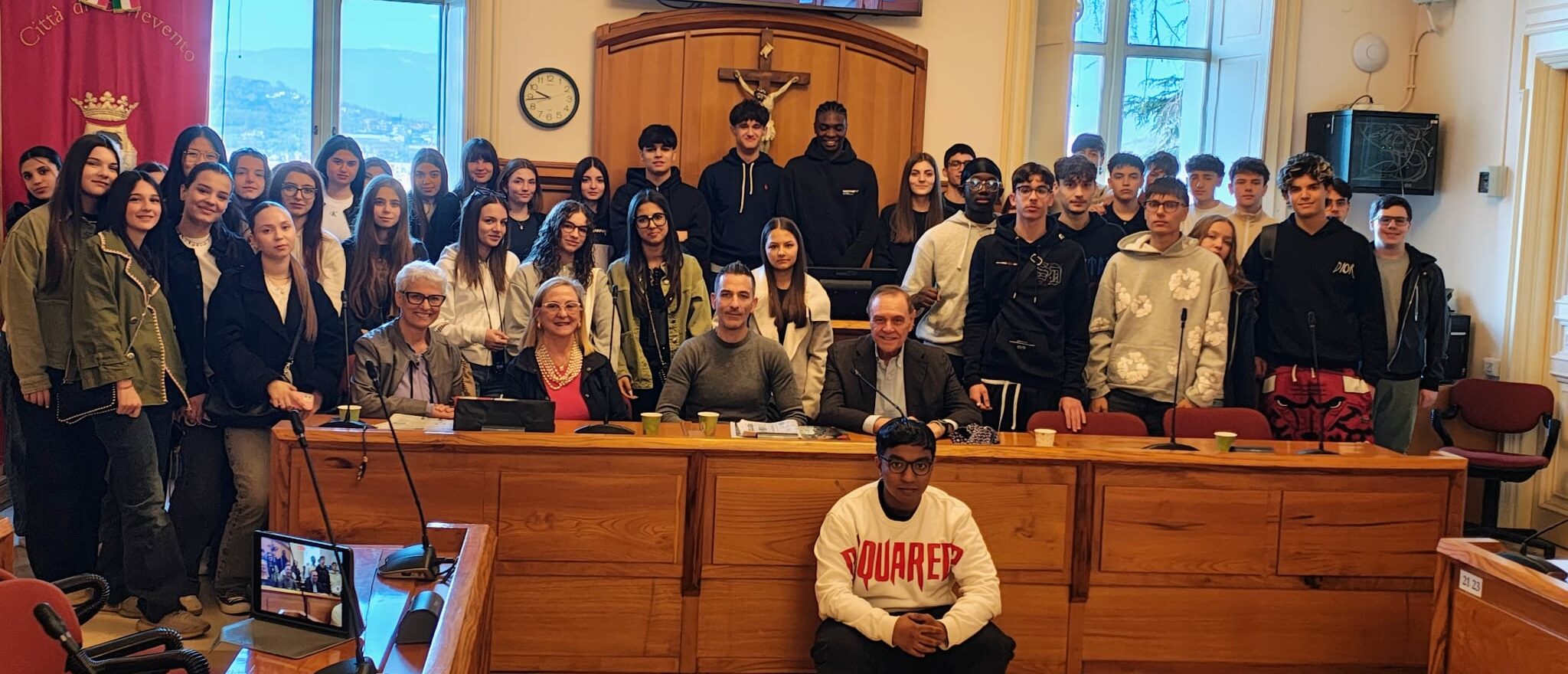 Il sindaco Mastella ha ricevuto gli studenti dell’Istituto Astolfo Lunardi di Brescia