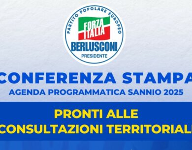 Agenda Sannio 2025, Forza Italia avvia le consultazioni territoriali. Sabato 24 maggio la conferenza stampa